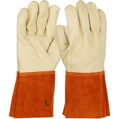 Ironcat® Premium Top Grain Cowhide Leather MIG Welder's Glove with DuPont™ Kevlar® Stitching - 4" Re
