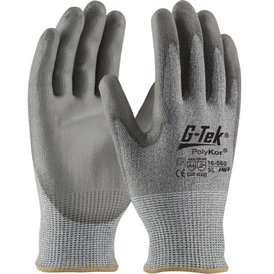 G-Tek® PolyKor® Seamless Knit PolyKor® Blended Glove with Polyurethane Coated Flat Grip