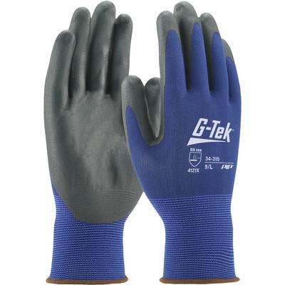 G-Tek® Seamless Knit Polyester Glove with Nitrile Coated Foam Grip on Palm & Fingers - 15 Gauge