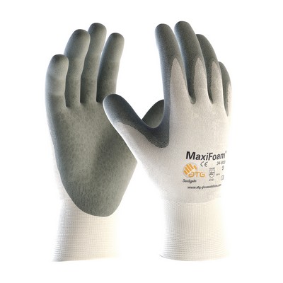 MaxiFoam® Premium Seamless Knit Nylon Glove with Nitrile Coated Foam Grip on Palm & Finger
