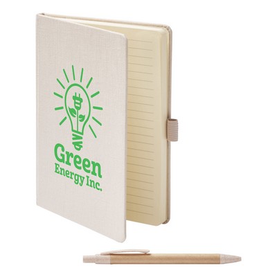 Hemp Journal Notebook & Pen 6" X 8.0125"