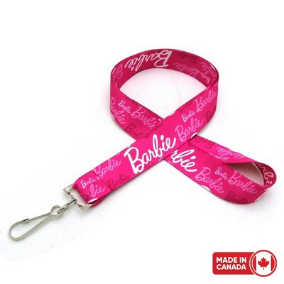 1" Digitally Sublimated Lanyard w/ J Hook